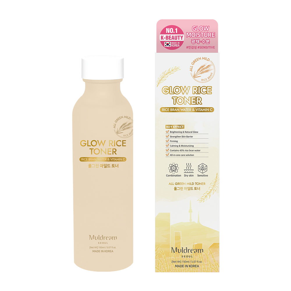 Muldream Glow Rice Toner 150ml - SkinCureAsia