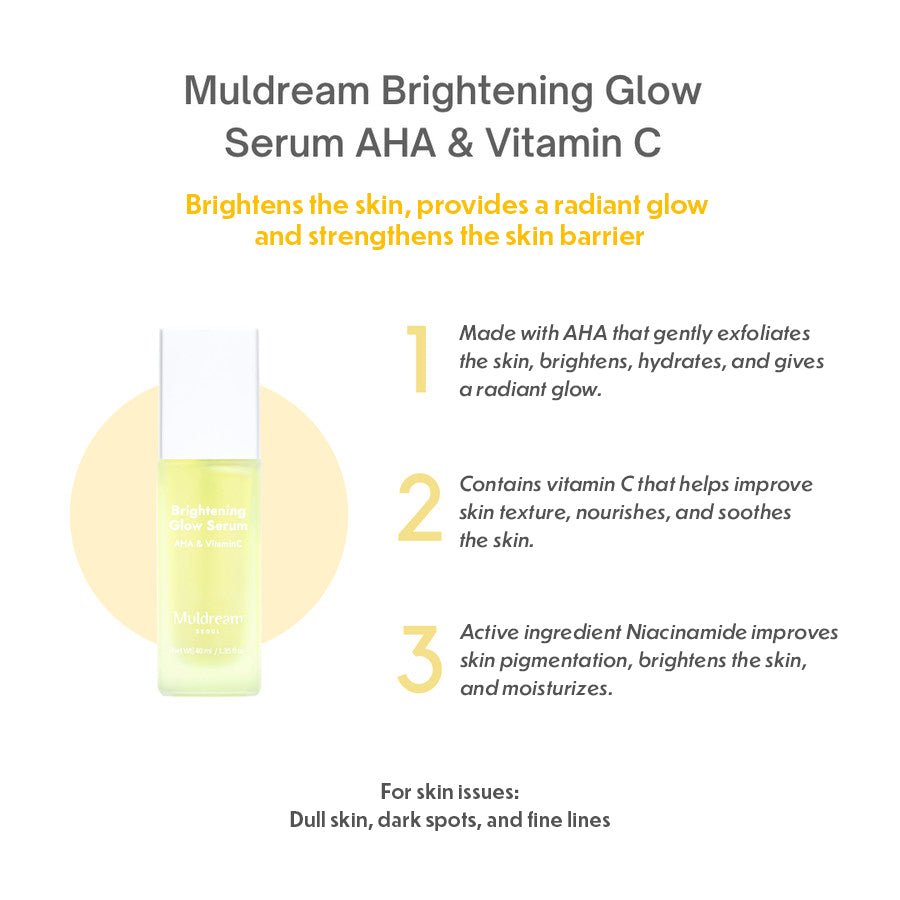 MuldreamMuldream Brightening Glow Serum (AHA & Vitamin C) 40ml8809443285782